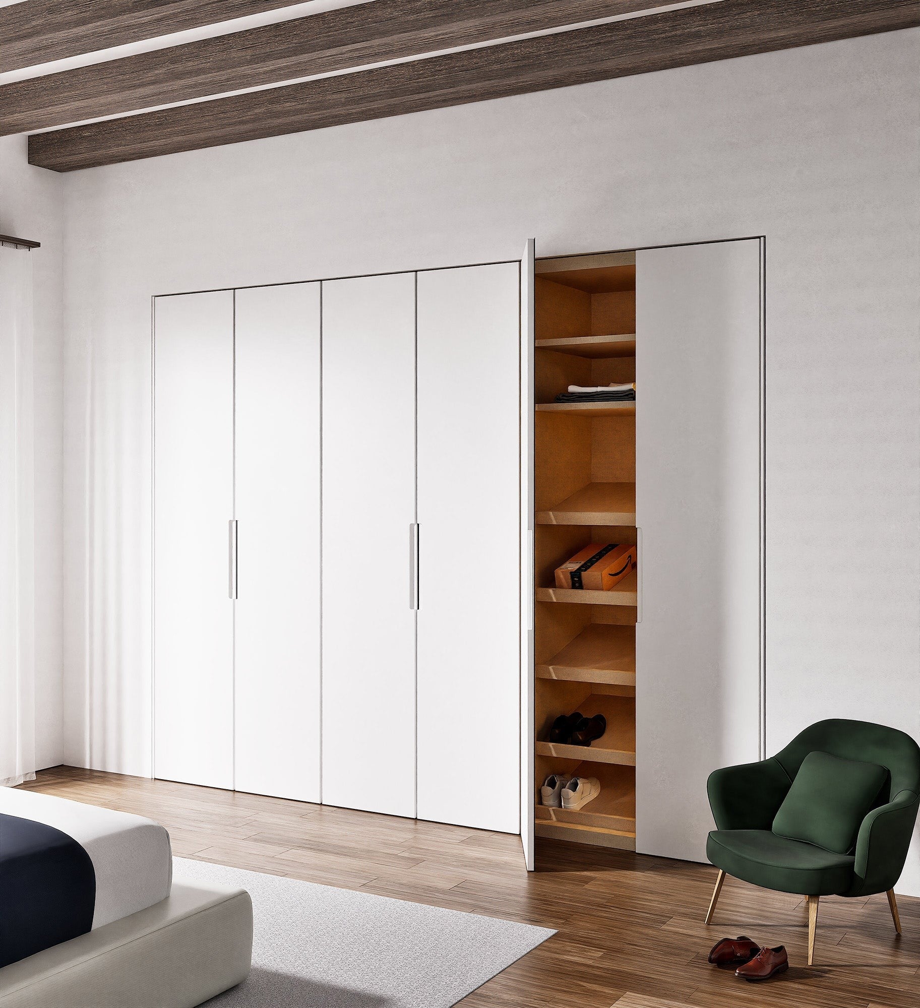 Minera Nova - Customizable dressing wardrobe with hinged doors - Rovalux