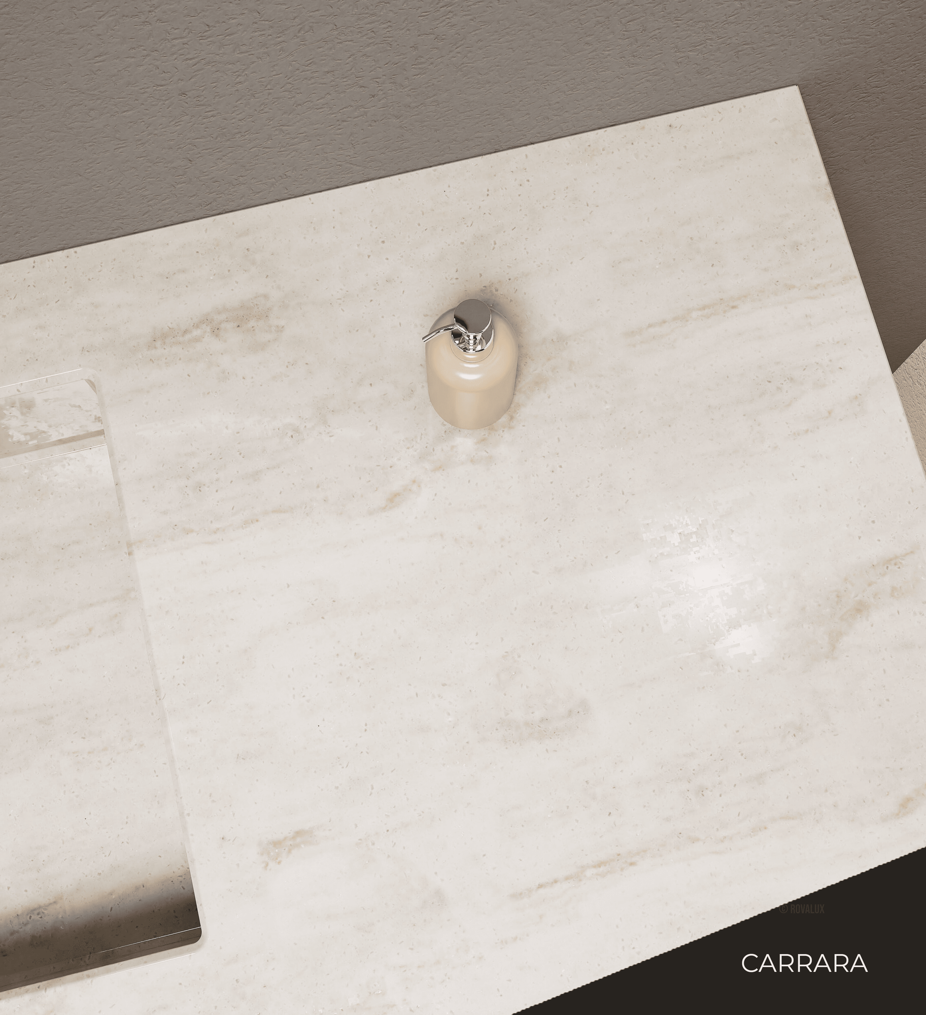 Aurora – Corian® Basin Unit with 2 Drawers and 2 Side Shelves - ROVALUX