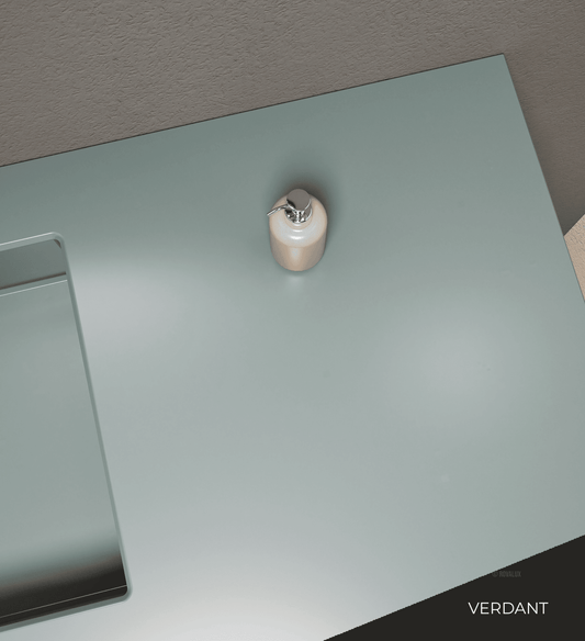 Aurora Frame – Corian® Basin with 1 Drawer and Bottom Shelf - ROVALUX