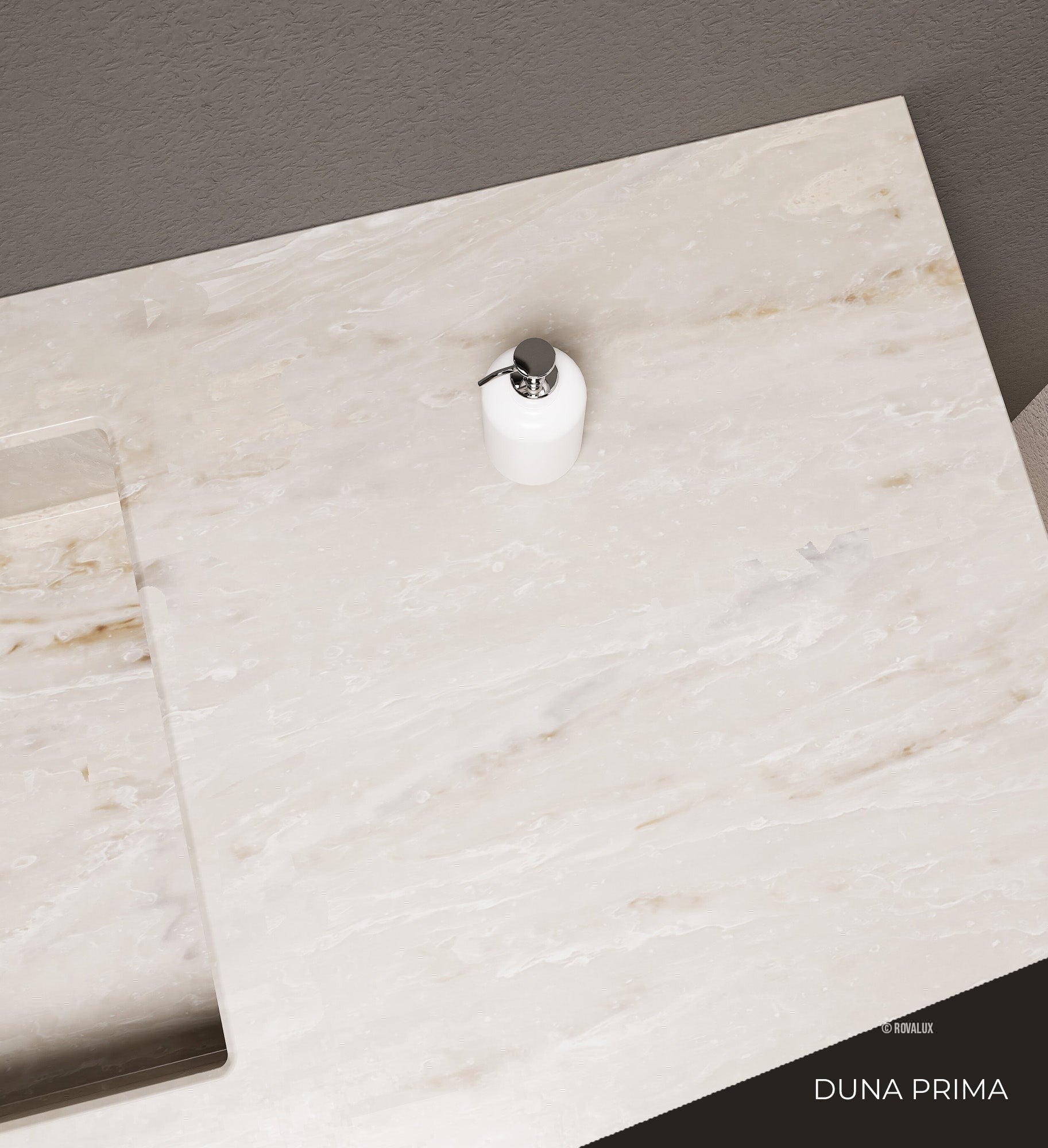 Aurora Frame – Corian® Basin with 2 Drawers and 2 Side Shelves - ROVALUX