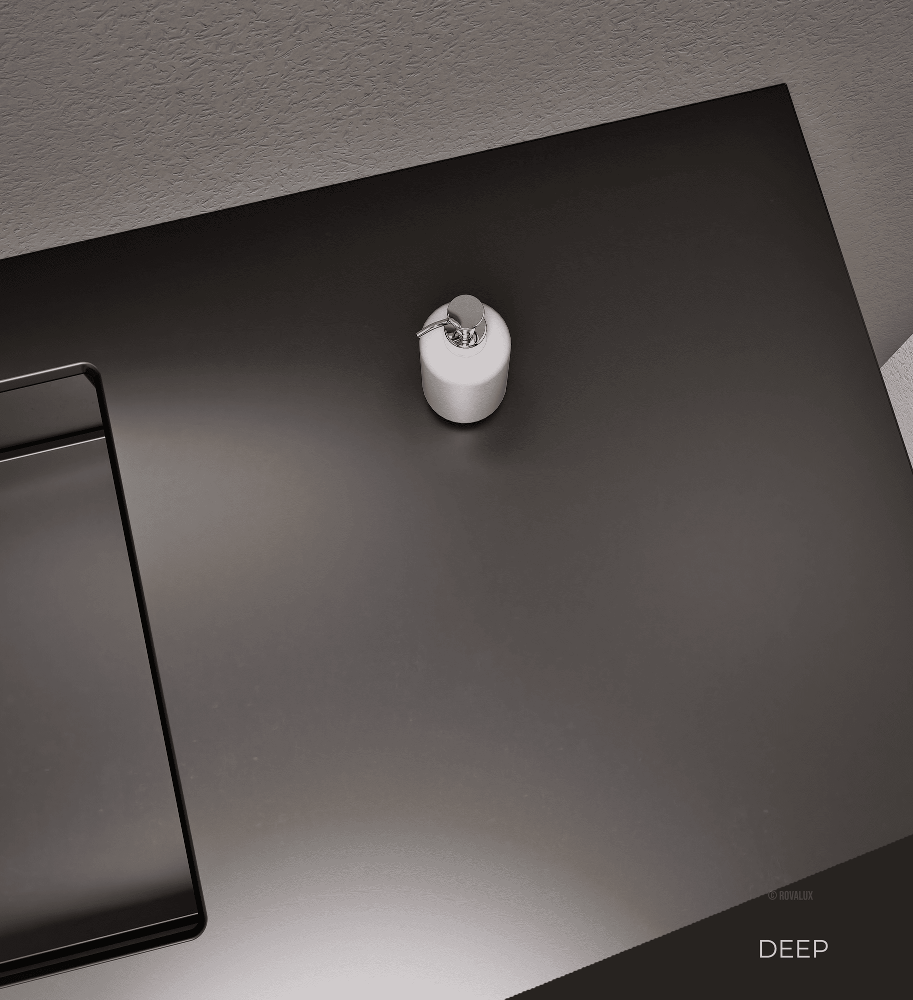 Aurora Frame – Corian® Basin with 1 Drawer and Bottom Shelf - ROVALUX
