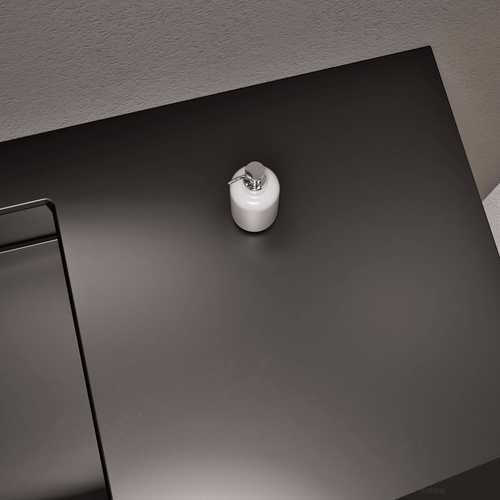 Aurora – Double Corian® Basin Unit with 2 Aligned Drawers and Feet-Standing Vanity - ROVALUX