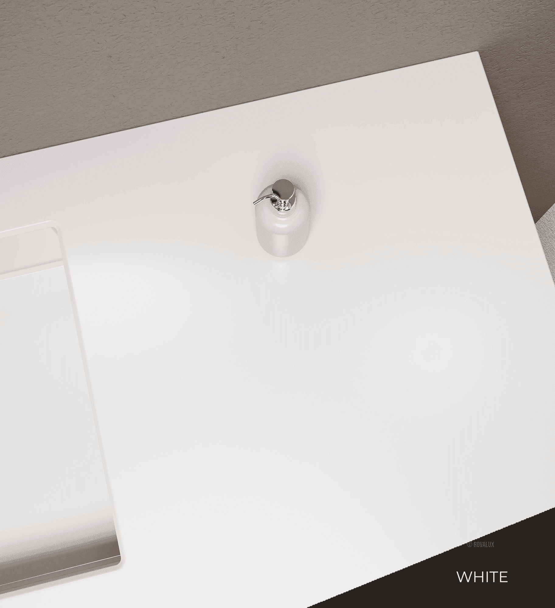 Aurora – Corian® Basin Unit with 2 Drawers and 2 Side Shelves - ROVALUX