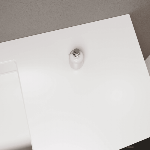 Aurora – Double Corian® Basin Unit with 2 Aligned Drawers and Feet-Standing Vanity - ROVALUX