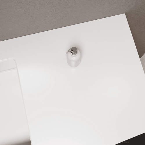 Aurora – Double Corian® Basin Unit with 2 Aligned Drawers and Feet-Standing Vanity - ROVALUX
