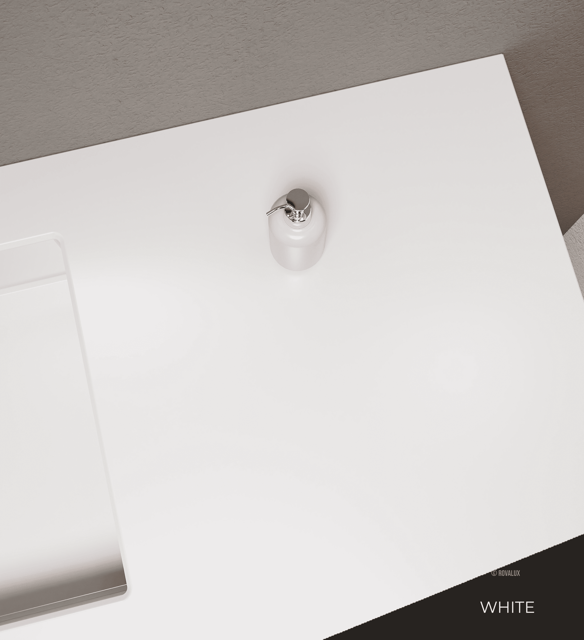 Aurora Frame – Corian® Basin with 1 Drawer and Bottom Shelf - ROVALUX