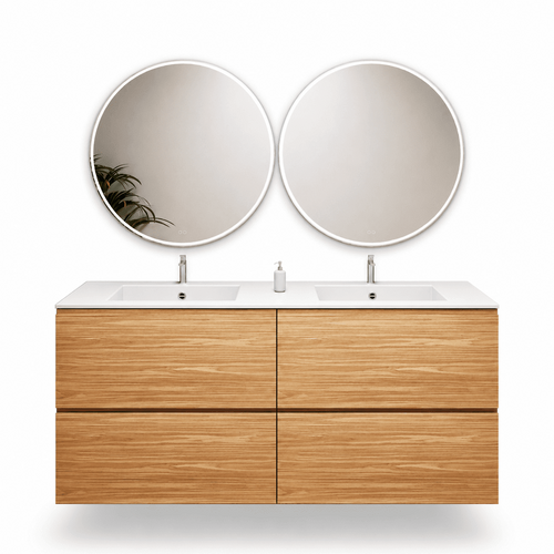 Aurora – Double Corian® Basin Unit with 4 Drawers - ROVALUX