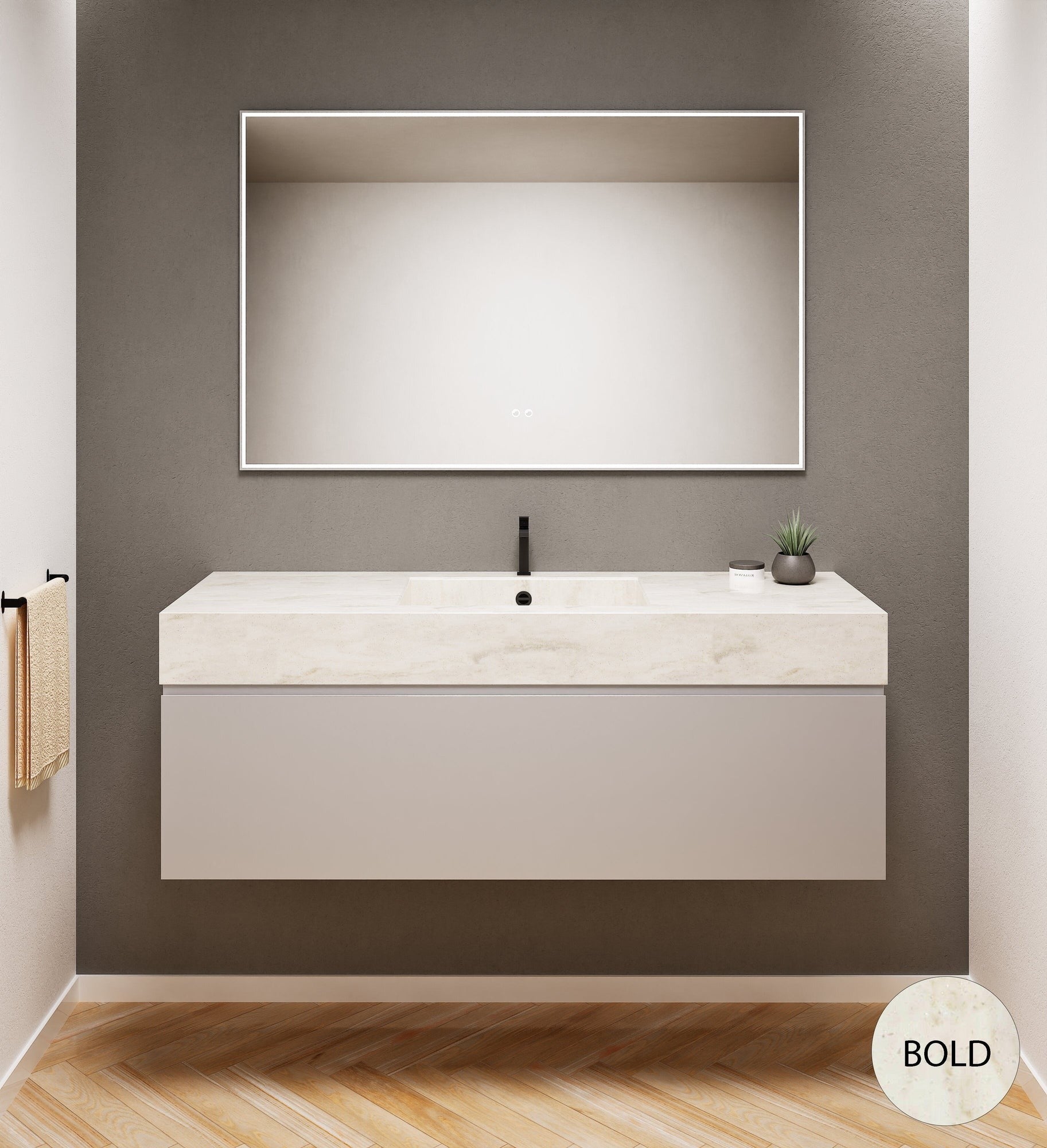 Alba – Corian® Basin Unit with 1 Drawer - Rovalux