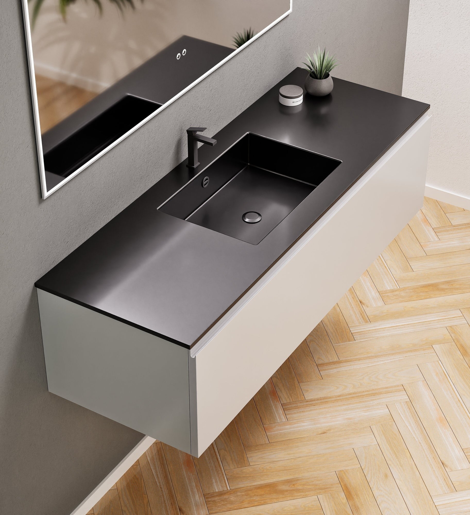 Alba – Corian® Basin Unit with 1 Drawer - Rovalux