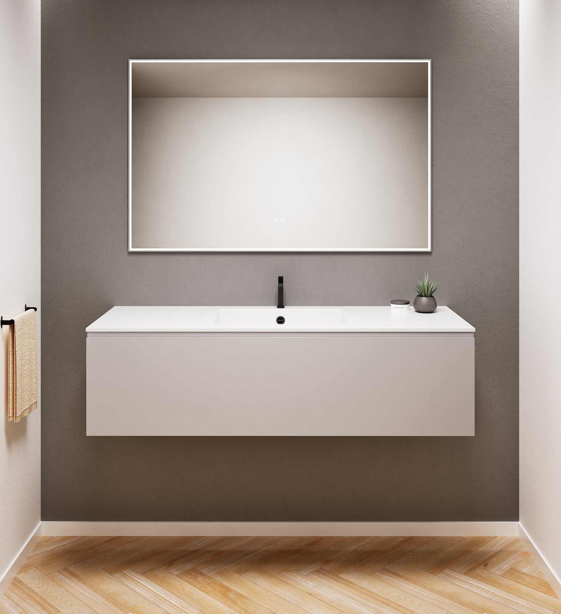 Alba – Corian® Basin Unit with 1 Drawer - Rovalux