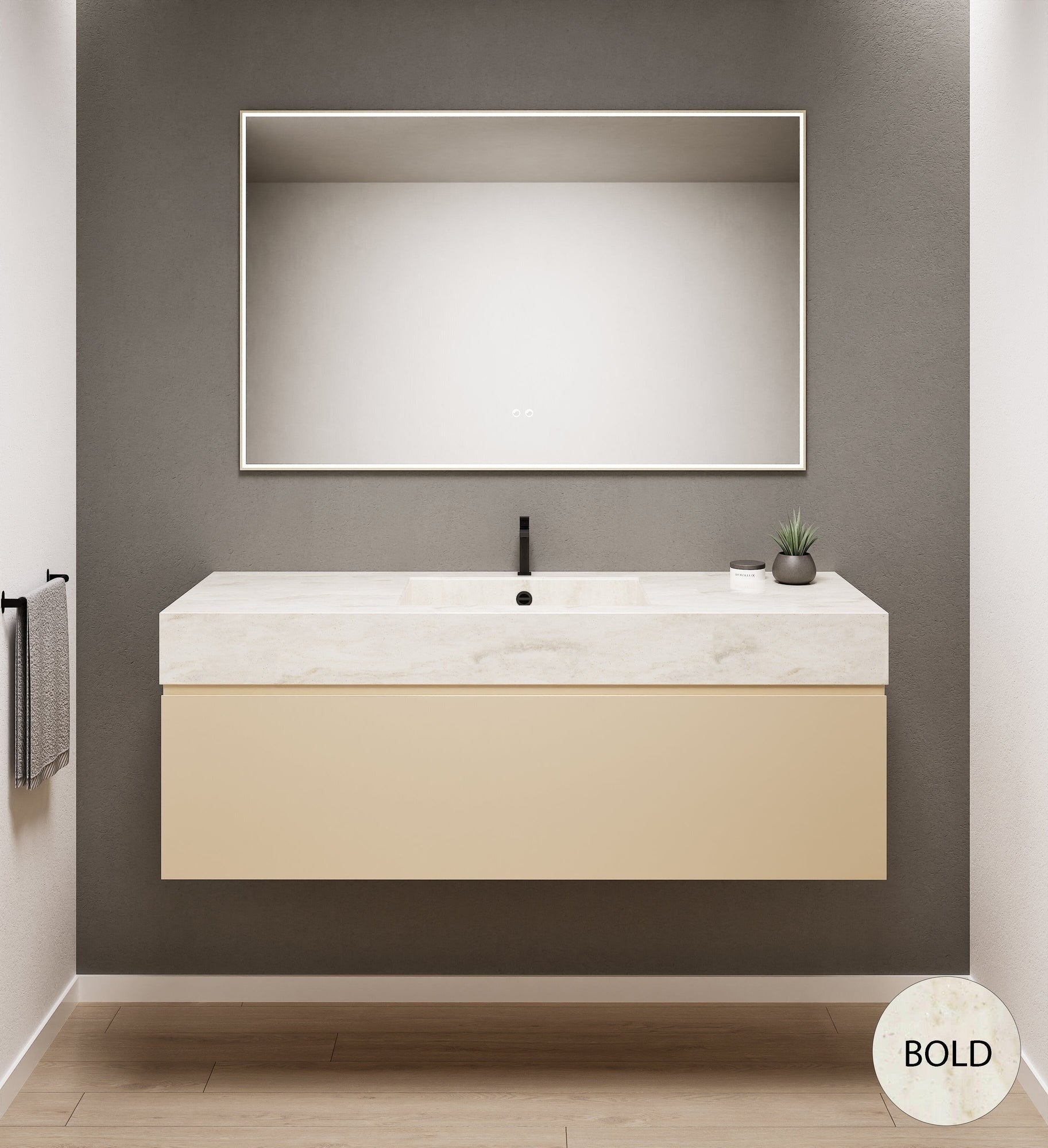 Alba – Corian® Basin Unit with 1 Drawer - Rovalux