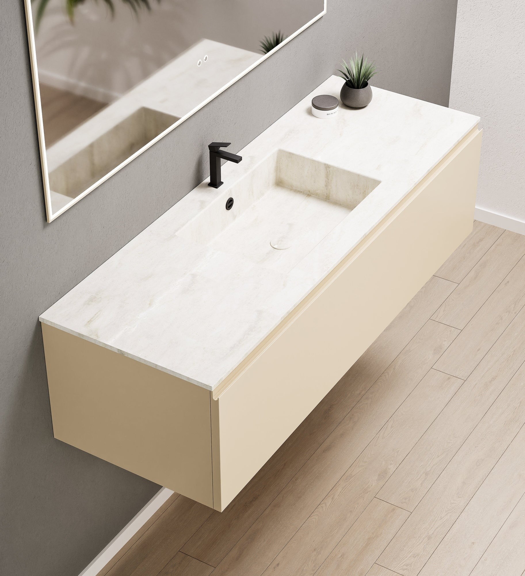 Alba – Corian® Basin Unit with 1 Drawer - Rovalux