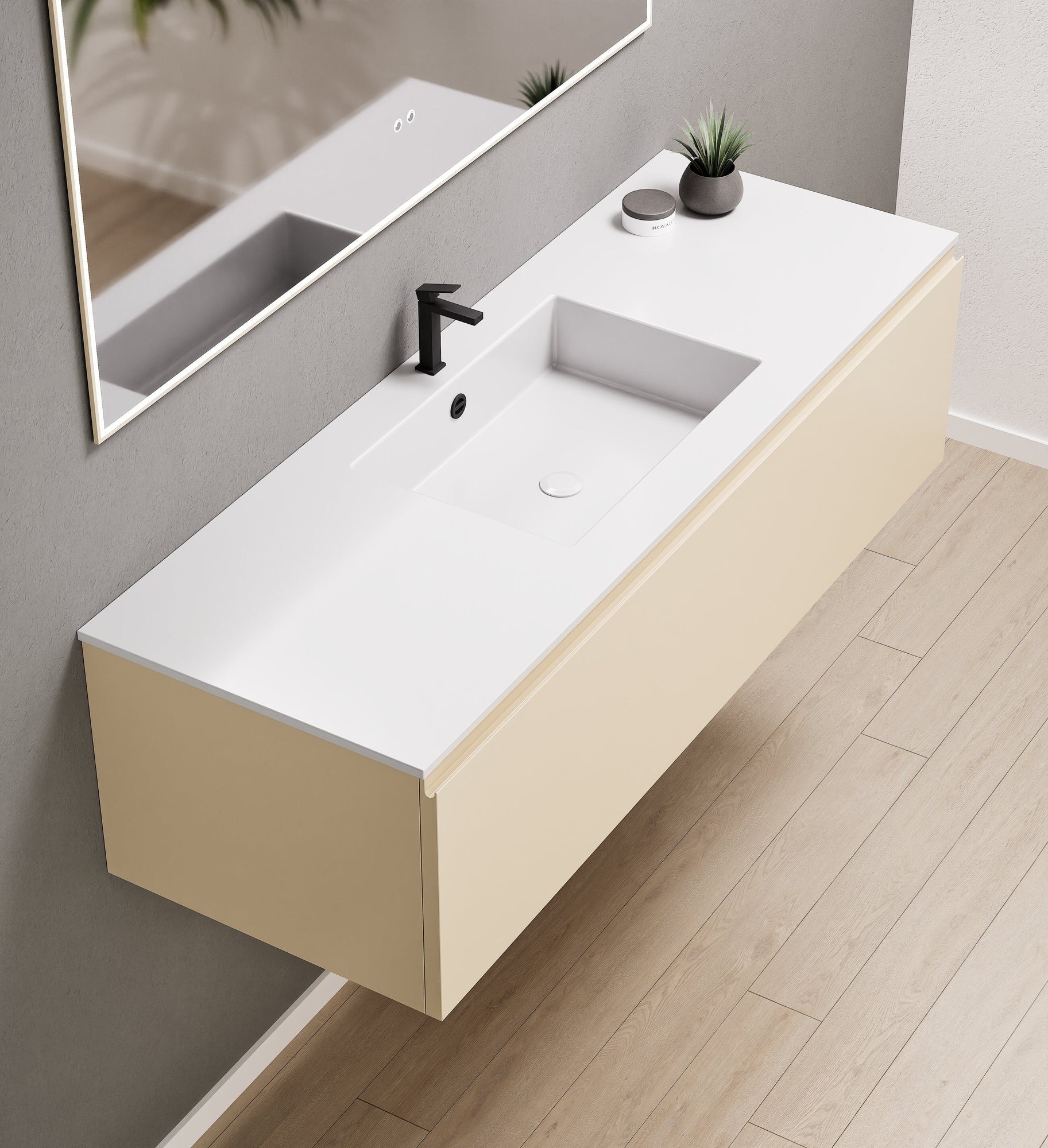 Alba – Corian® Basin Unit with 1 Drawer - Rovalux