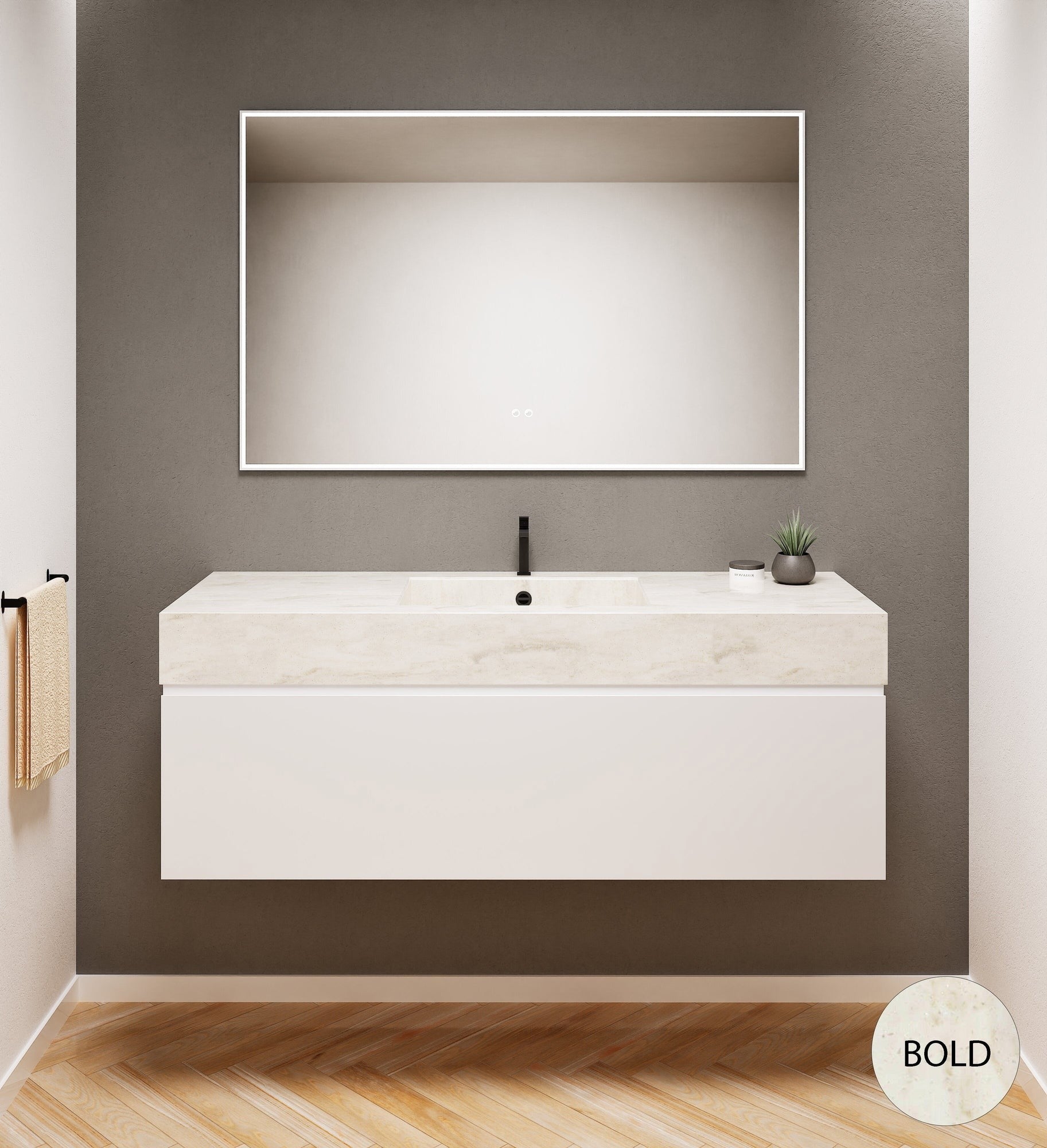 Alba – Corian® Basin Unit with 1 Drawer - Rovalux