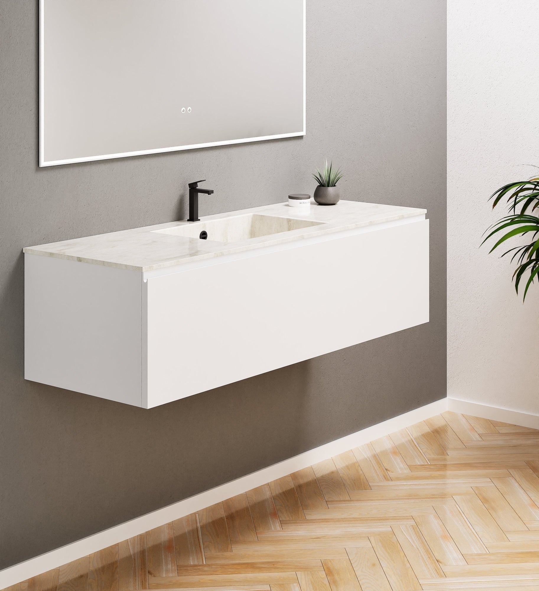 Alba – Corian® Basin Unit with 1 Drawer - Rovalux