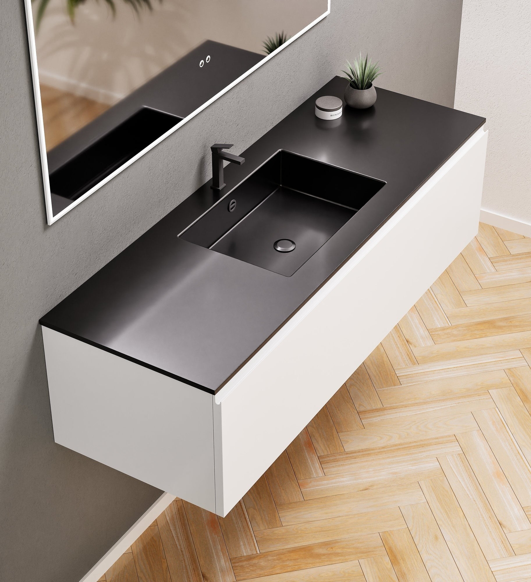 Alba – Corian® Basin Unit with 1 Drawer - Rovalux