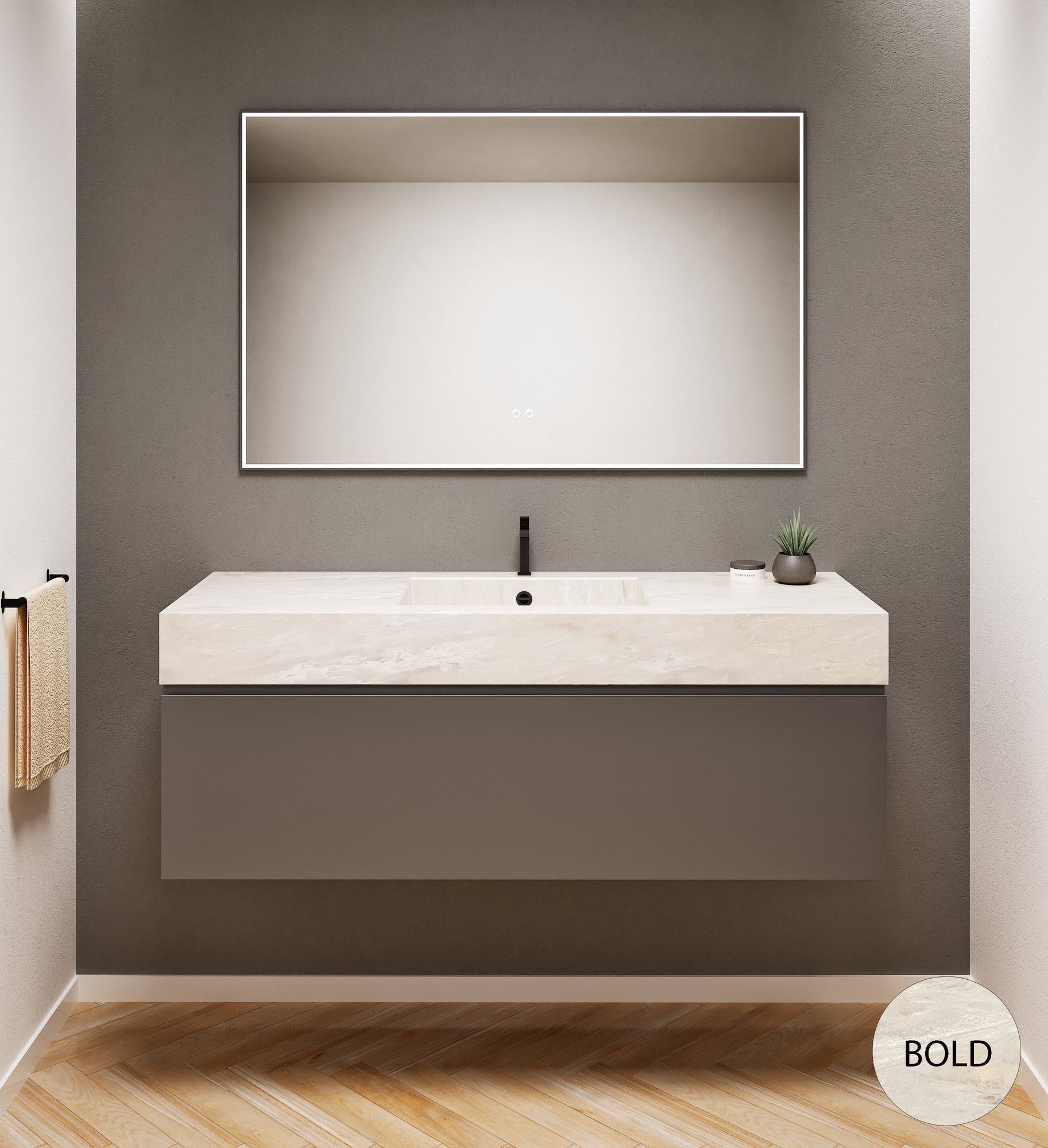 Alba – Corian® Basin Unit with 1 Drawer - Rovalux