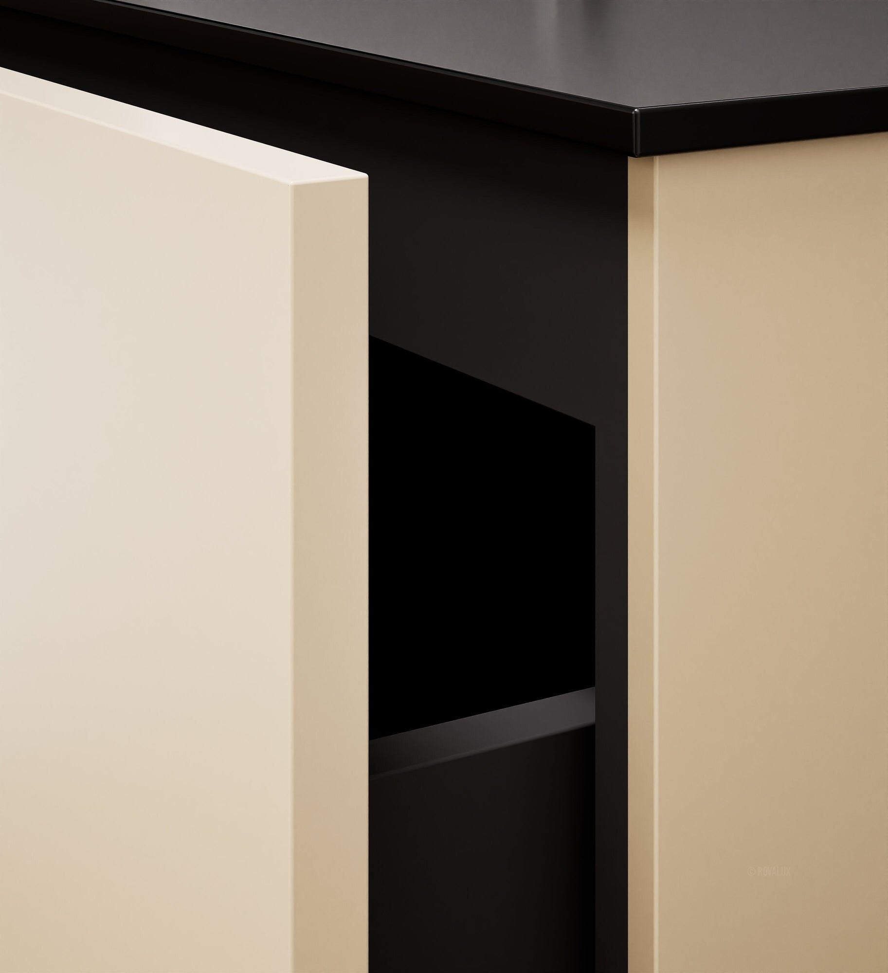 ALBA - Corian® basin unit & 1 Drawer vanity unit 1 Bottom Shelf - Rovalux