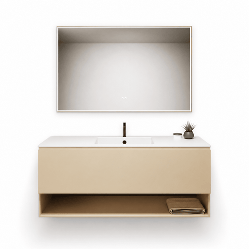 ALBA - Corian® basin unit & 1 Drawer vanity unit 1 Bottom Shelf - ROVALUX