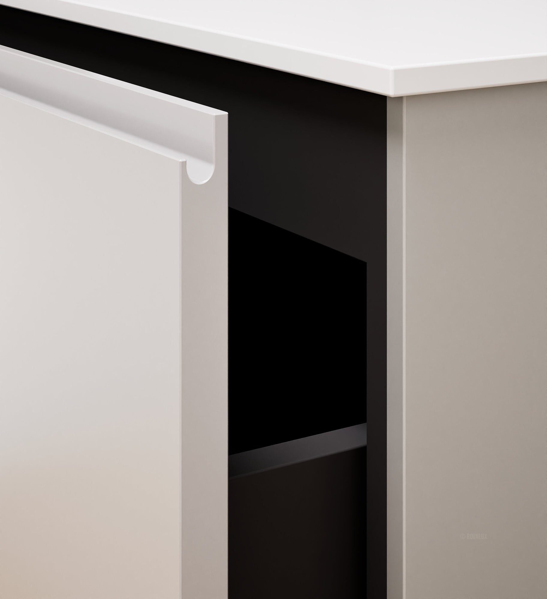ALBA - Corian® basin unit & 1 Drawer vanity unit 1 Bottom Shelf - Rovalux