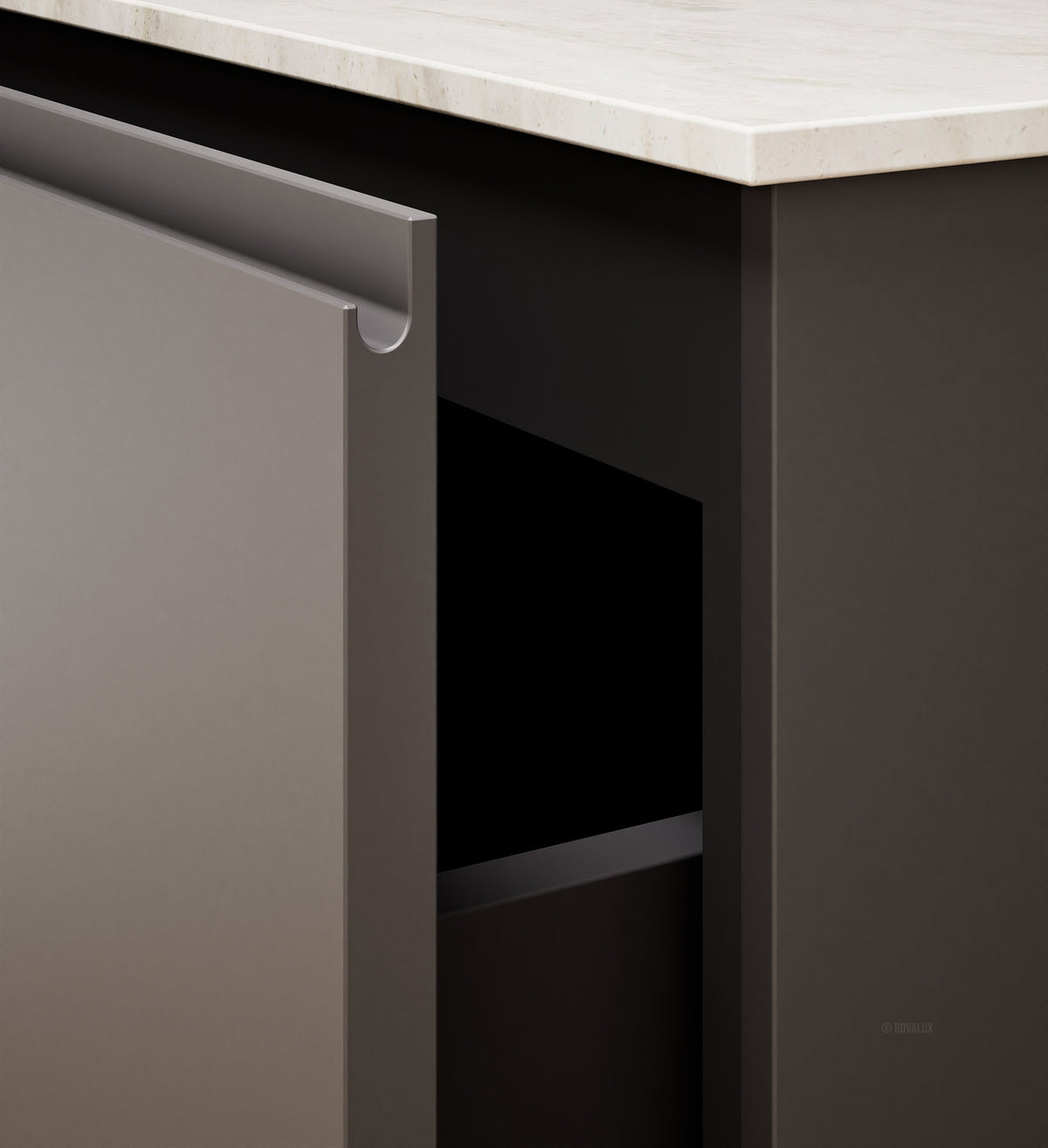 ALBA - Corian® basin unit & 1 Drawer vanity unit 1 Bottom Shelf - ROVALUX