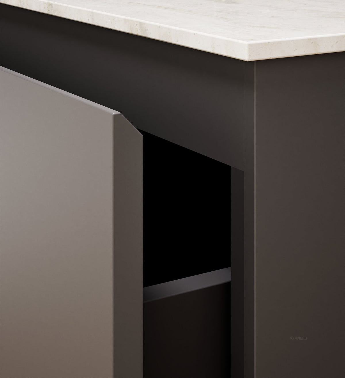 ALBA - Corian® basin unit & 1 Drawer vanity unit 1 Bottom Shelf - ROVALUX
