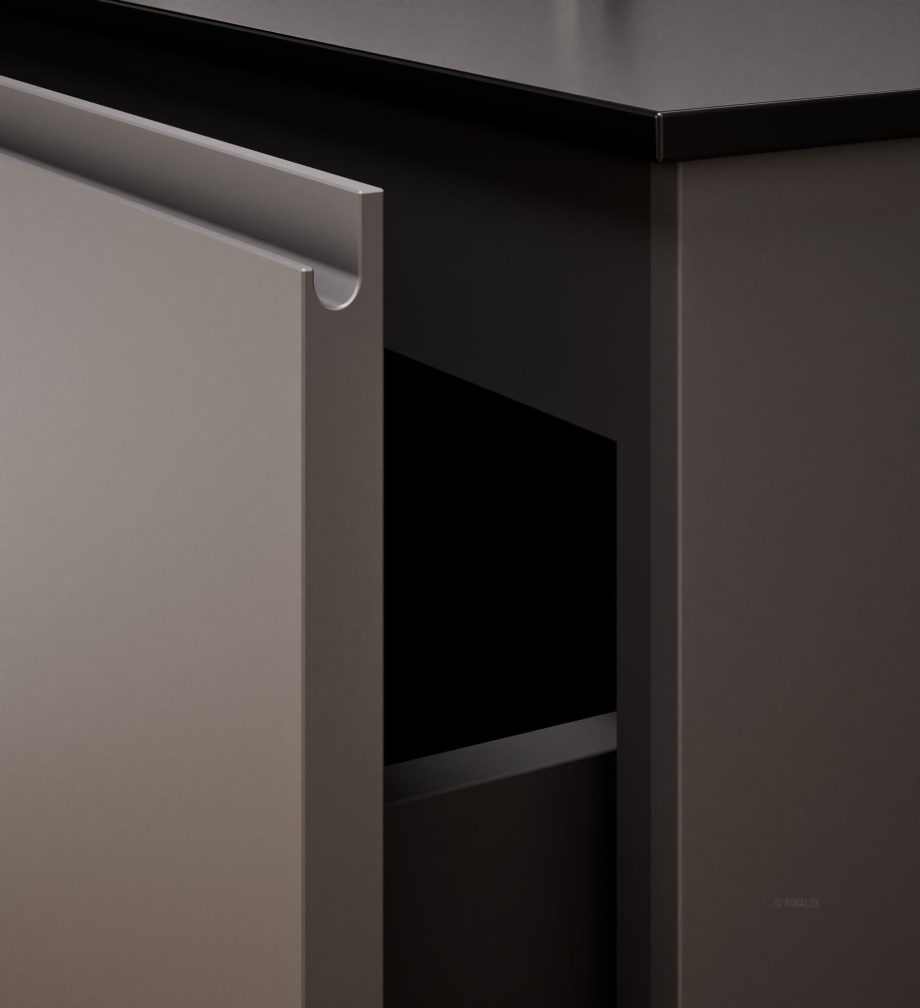 ALBA - Corian® basin unit & 1 Drawer vanity unit 1 Bottom Shelf - Rovalux