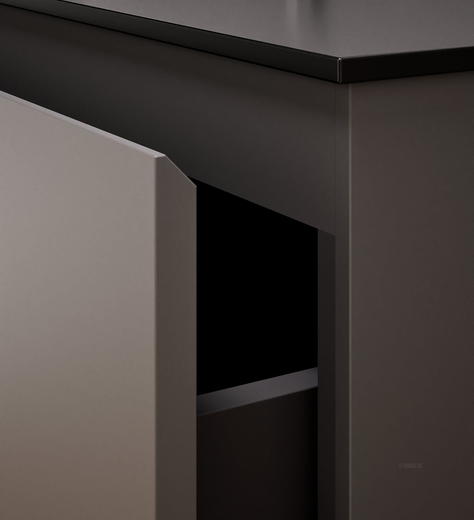 ALBA - Corian® basin unit & 1 Drawer vanity unit 1 Bottom Shelf - Rovalux