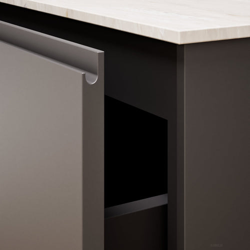 ALBA - Corian® basin unit & 1 Drawer vanity unit 1 Bottom Shelf - Rovalux