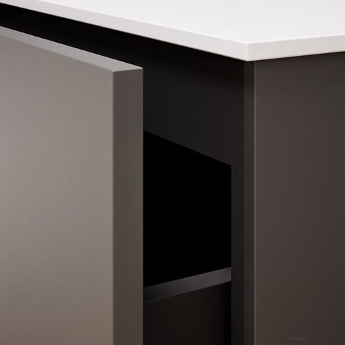 ALBA - Corian® basin unit & 1 Drawer vanity unit 1 Bottom Shelf - Rovalux