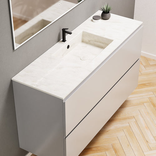 Alba – Corian® Basin Unit with 2 Drawers - Rovalux