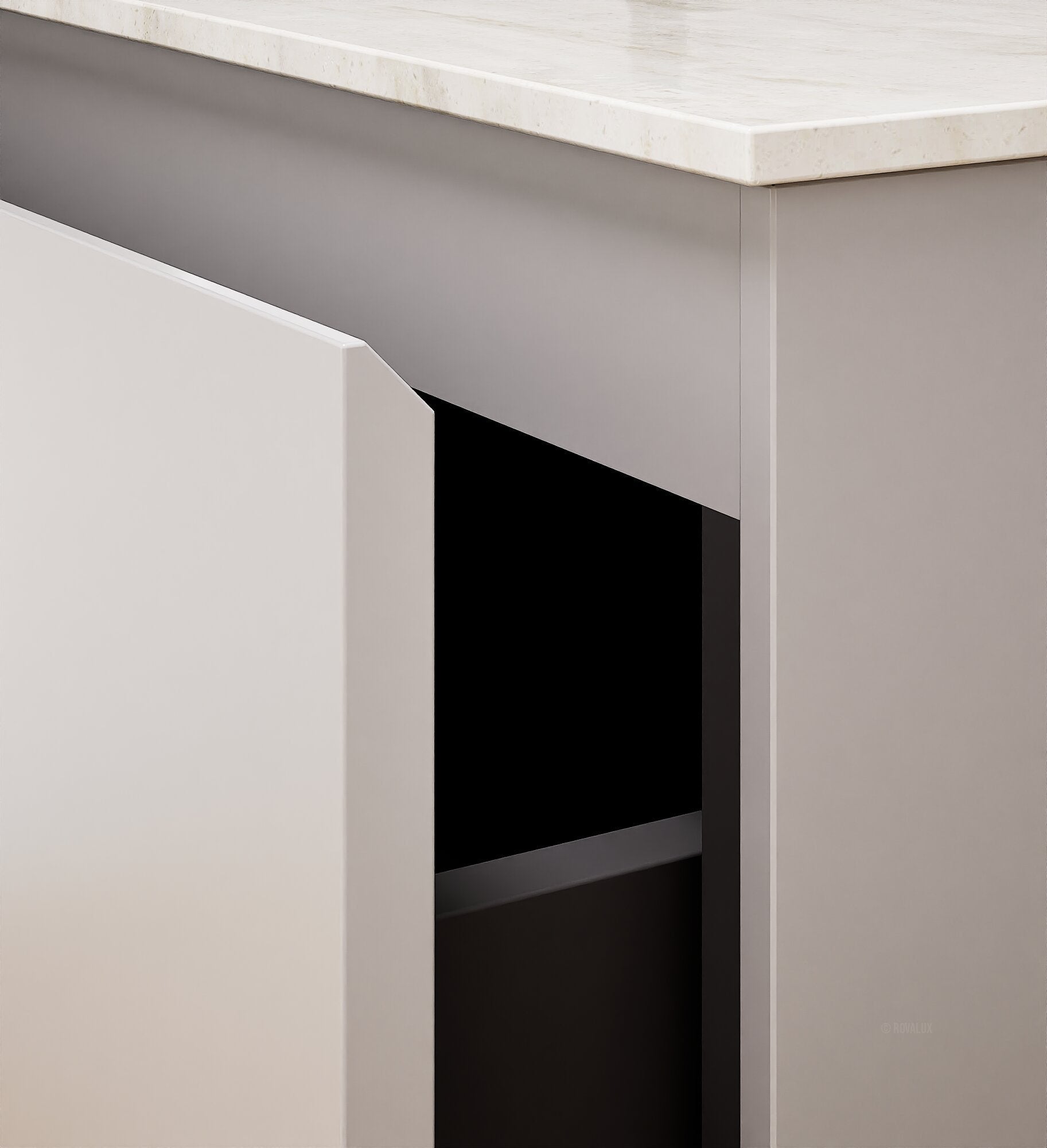 Alba – Corian® Basin Unit with 2 Drawers - Rovalux