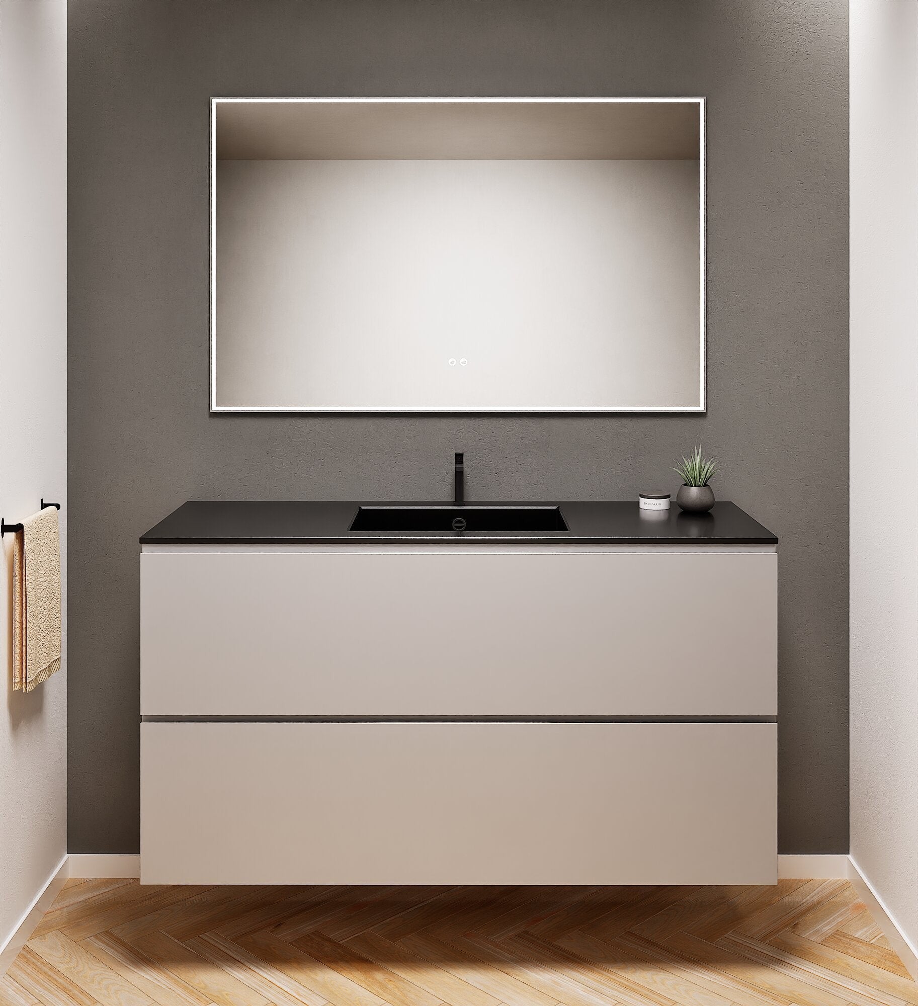 Alba – Corian® Basin Unit with 2 Drawers - Rovalux