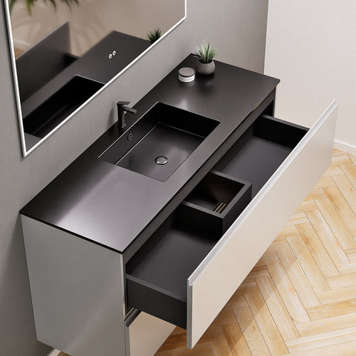 Alba – Corian® Basin Unit with 2 Drawers - Rovalux