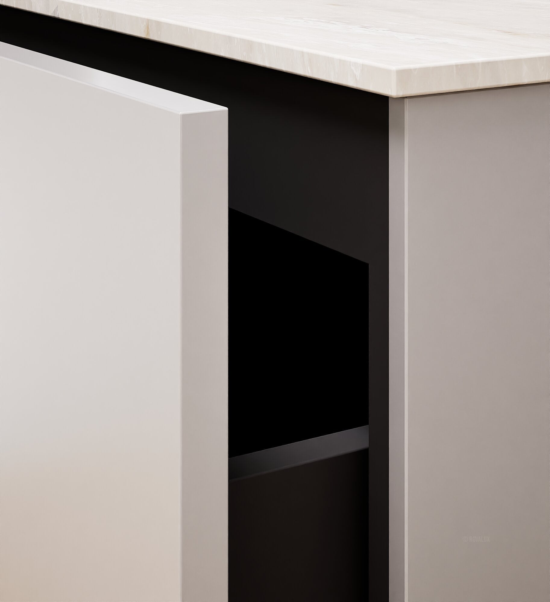 Alba – Corian® Basin Unit with 2 Drawers - Rovalux