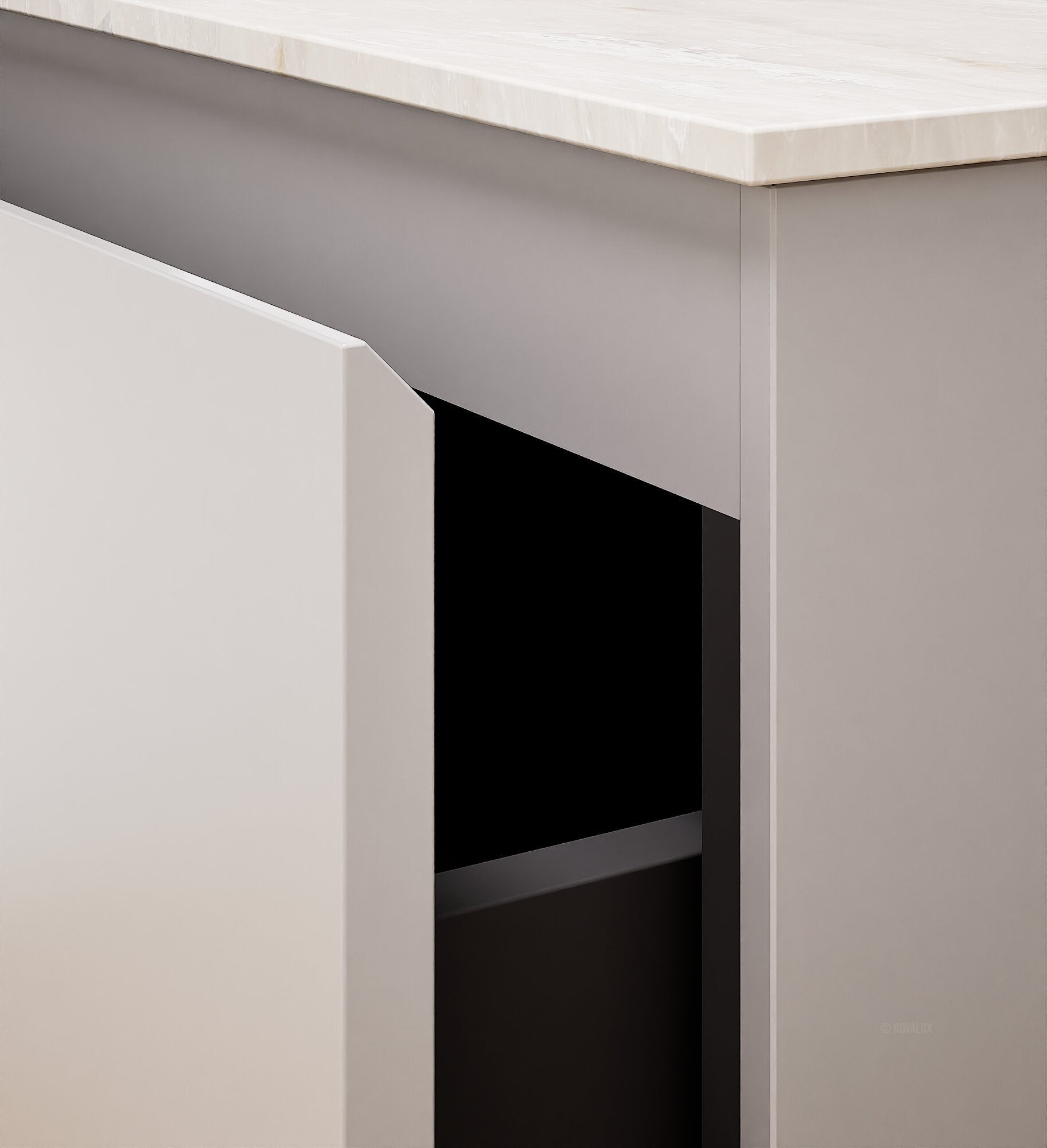 Alba – Corian® Basin Unit with 2 Drawers - Rovalux