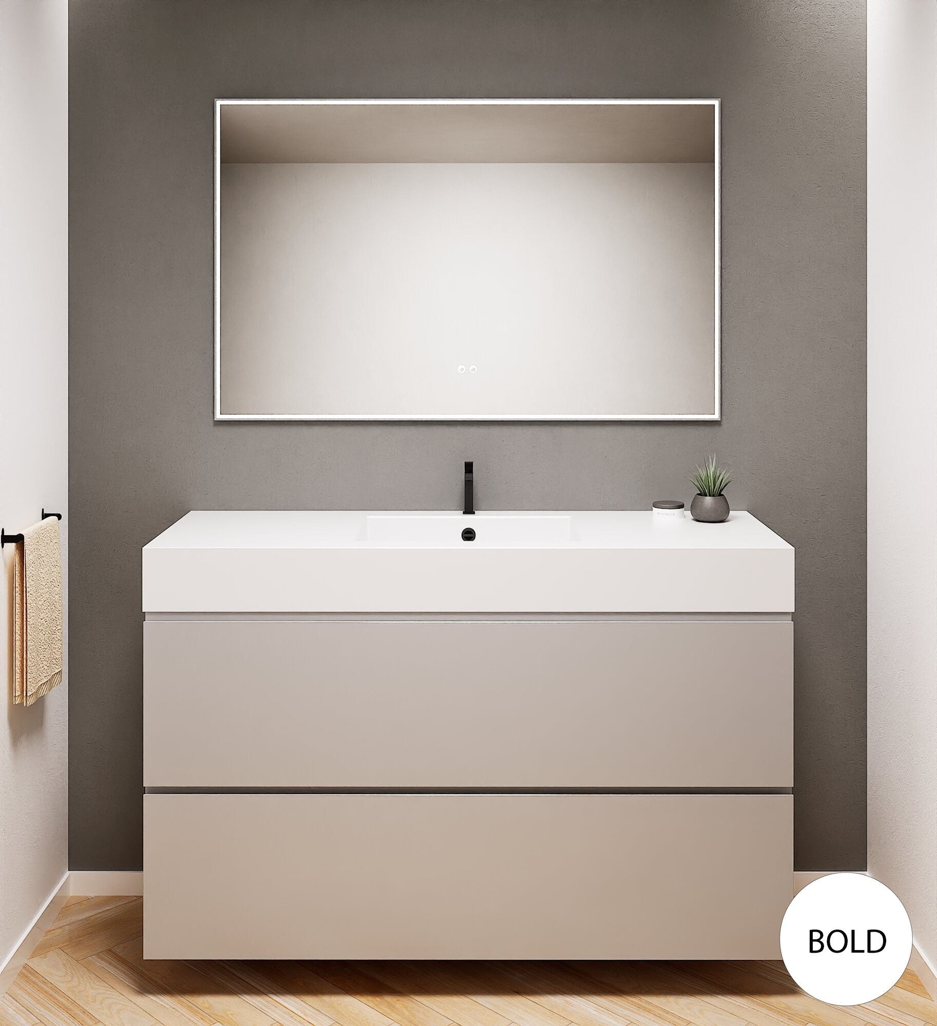 Alba – Corian® Basin Unit with 2 Drawers - Rovalux