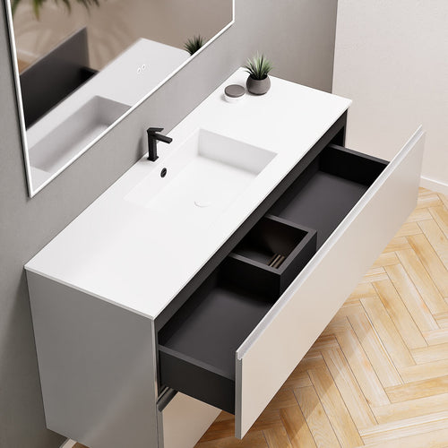 Alba – Corian® Basin Unit with 2 Drawers - Rovalux