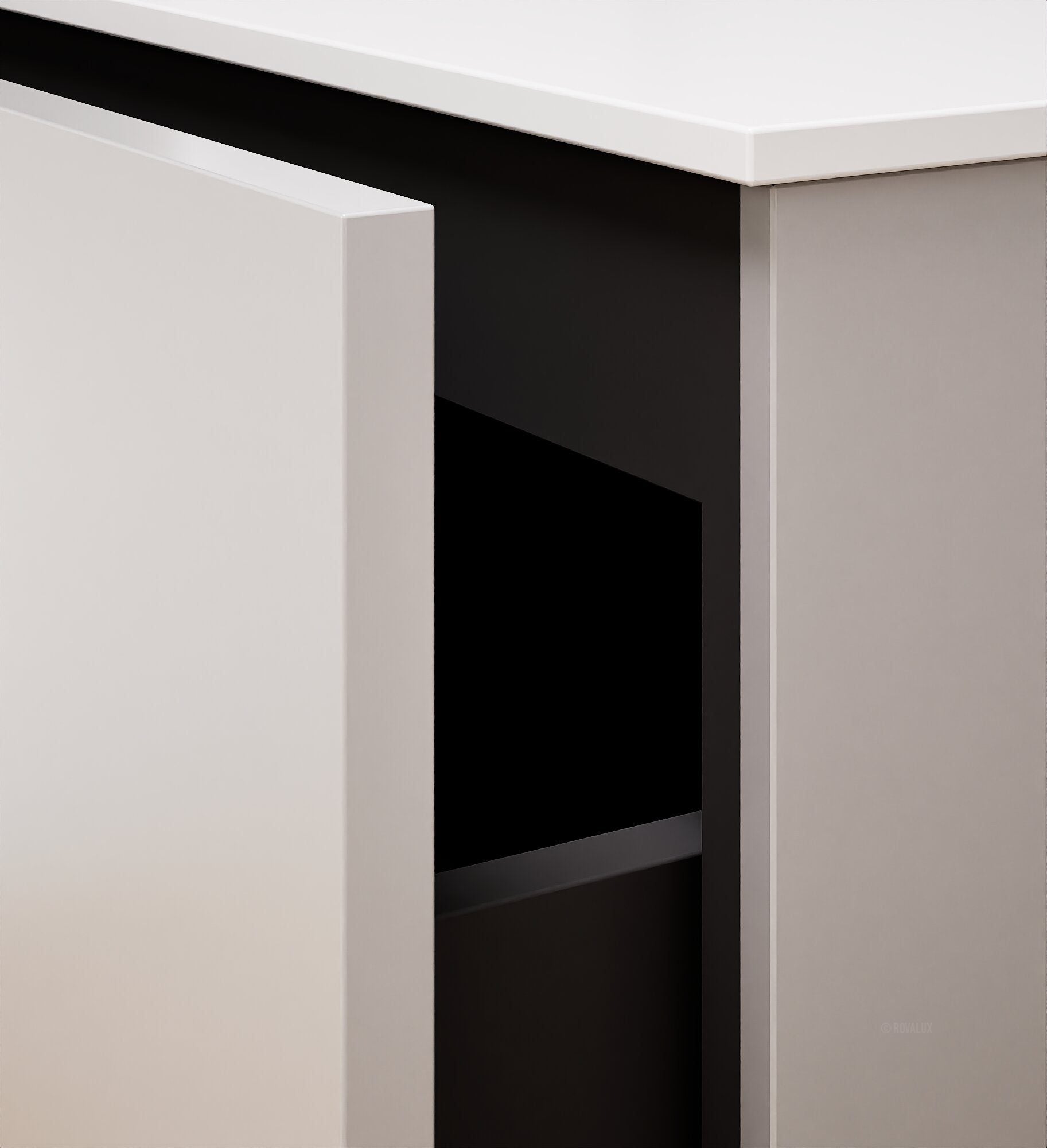 Alba – Corian® Basin Unit with 2 Drawers - Rovalux