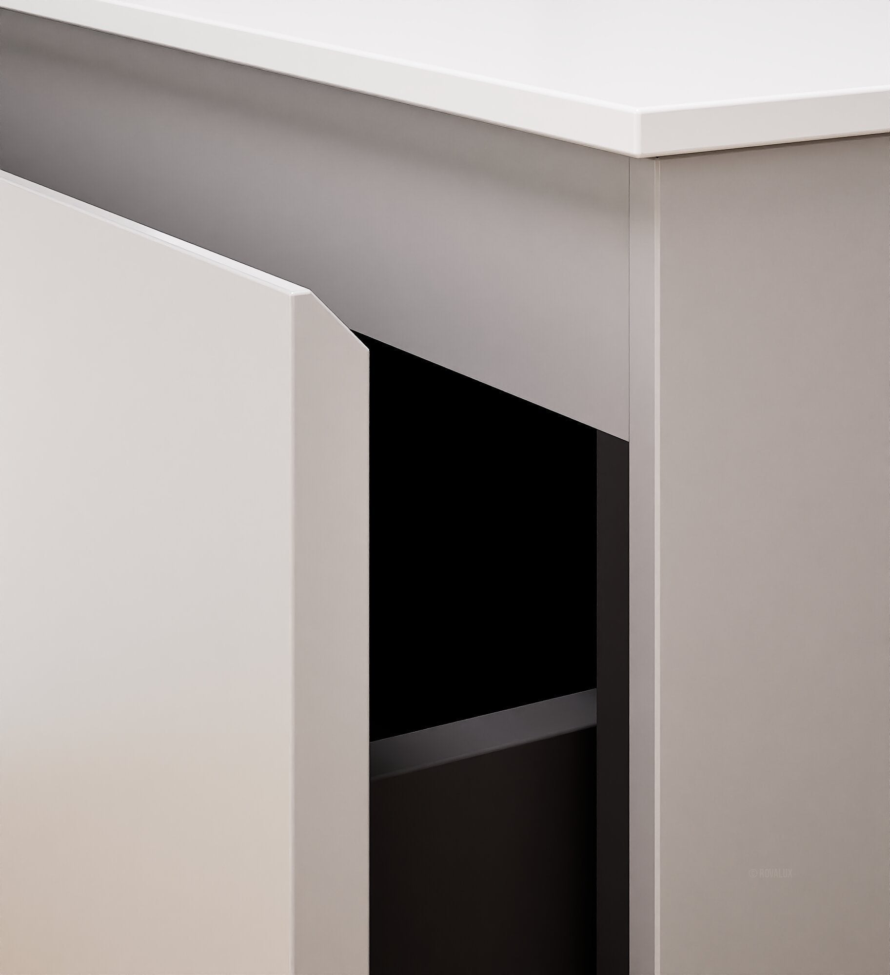 Alba – Corian® Basin Unit with 2 Drawers - Rovalux