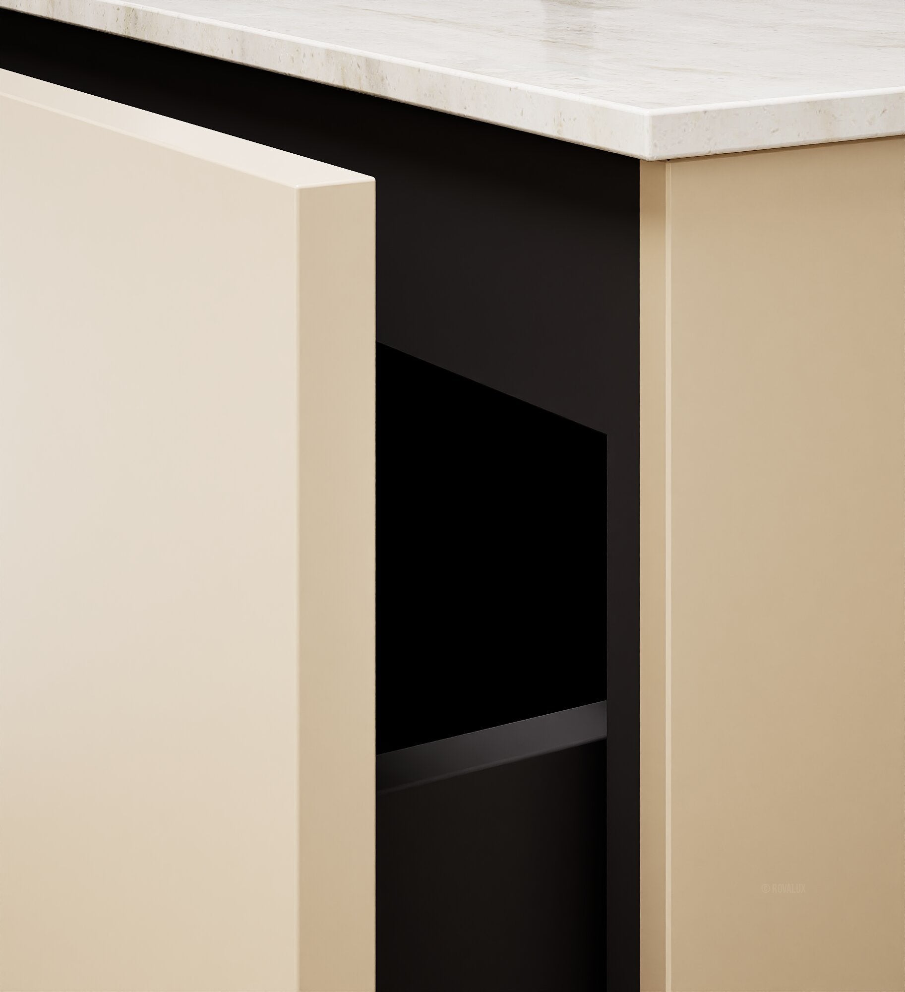 Alba – Corian® Basin Unit with 2 Drawers - Rovalux
