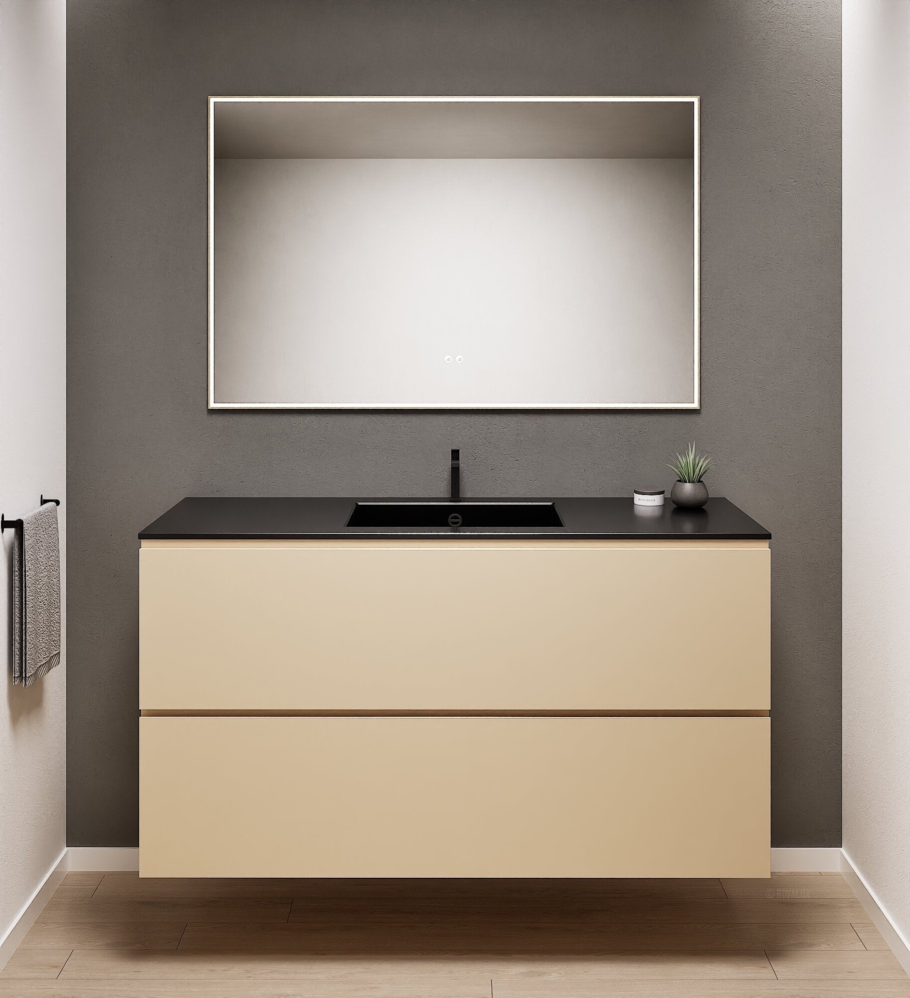 Alba – Corian® Basin Unit with 2 Drawers - Rovalux