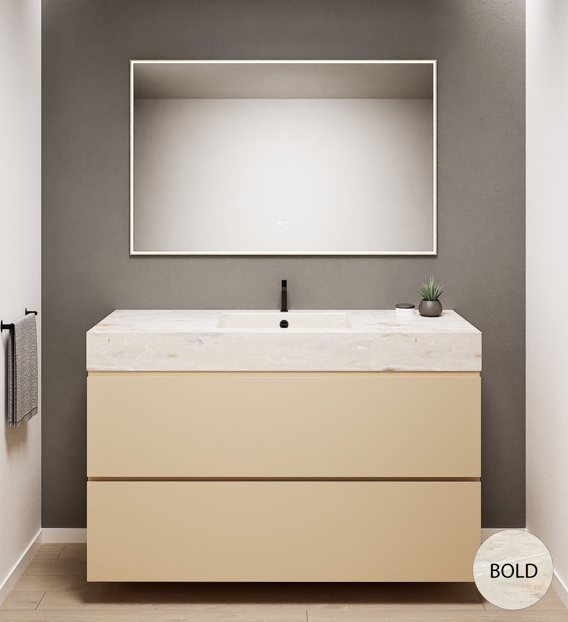 Alba – Corian® Basin Unit with 2 Drawers - Rovalux