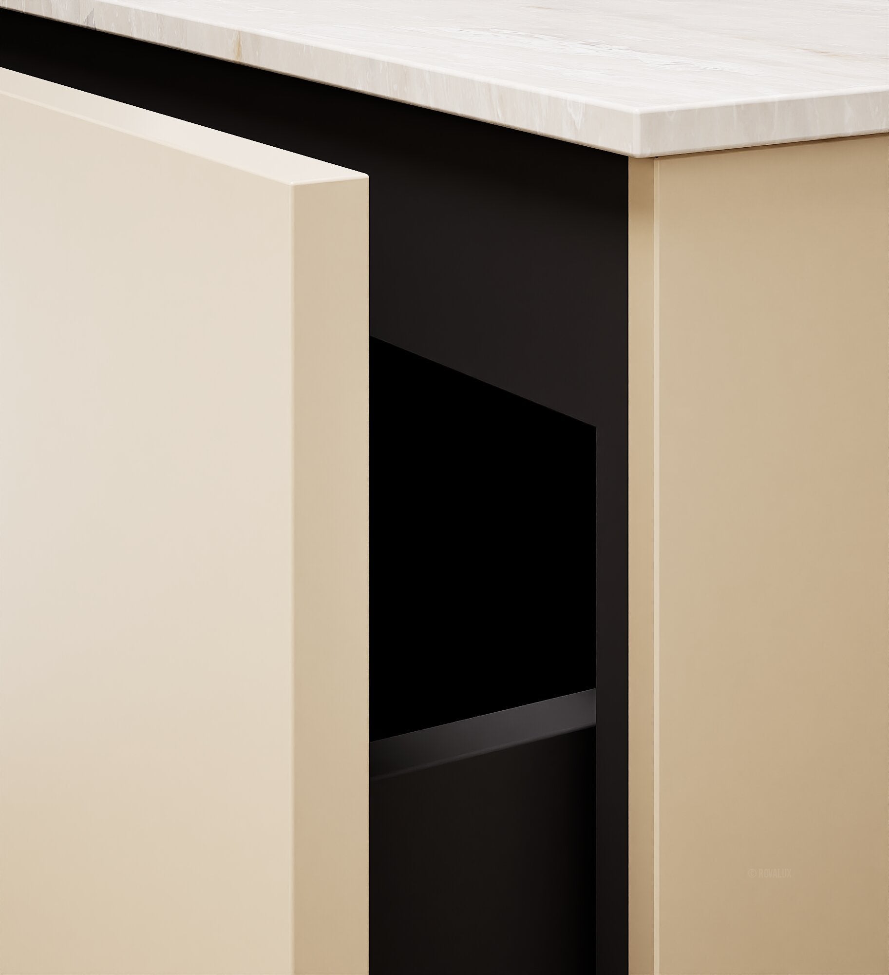 Alba – Corian® Basin Unit with 2 Drawers - Rovalux