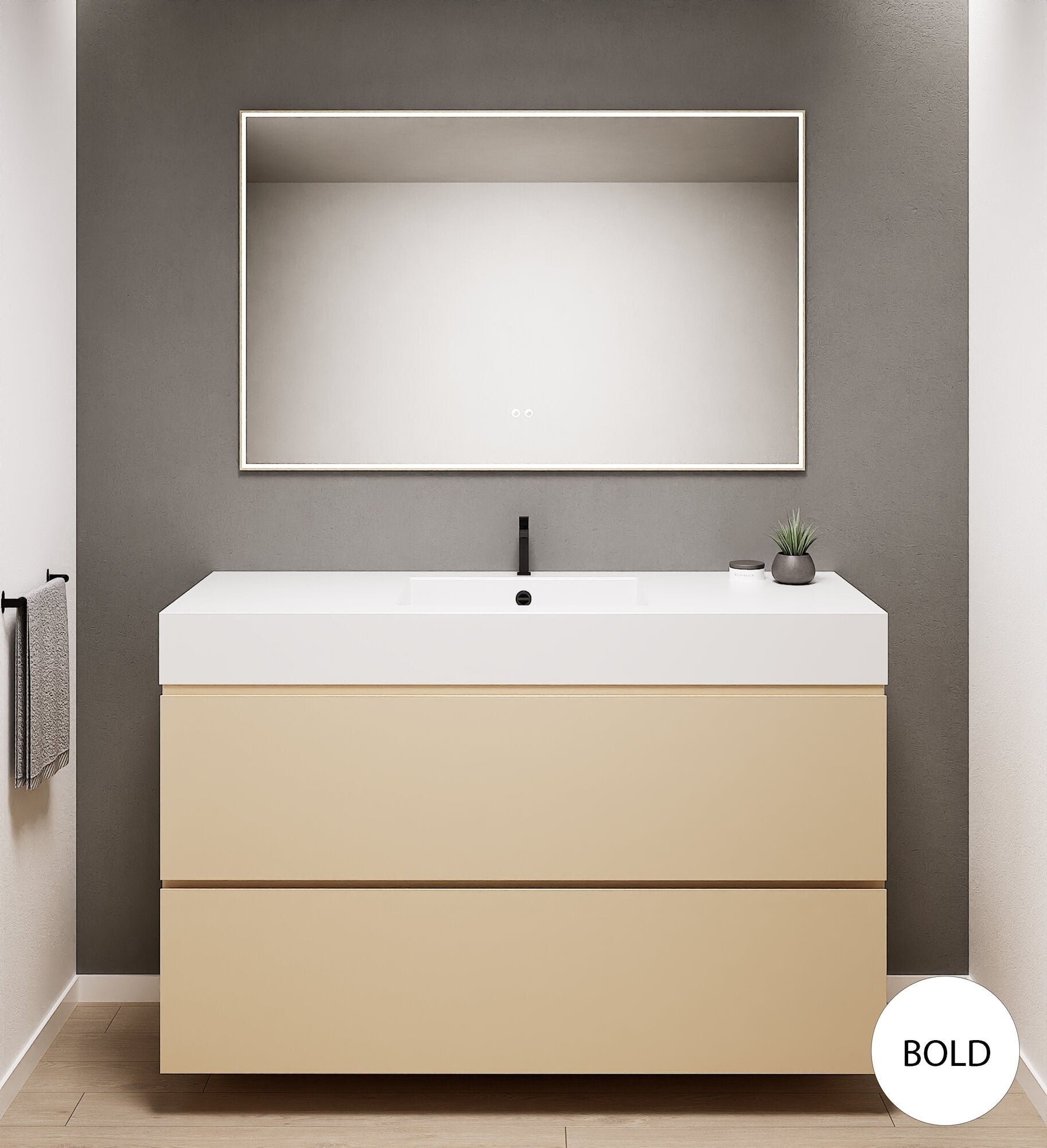 Alba – Corian® Basin Unit with 2 Drawers - Rovalux