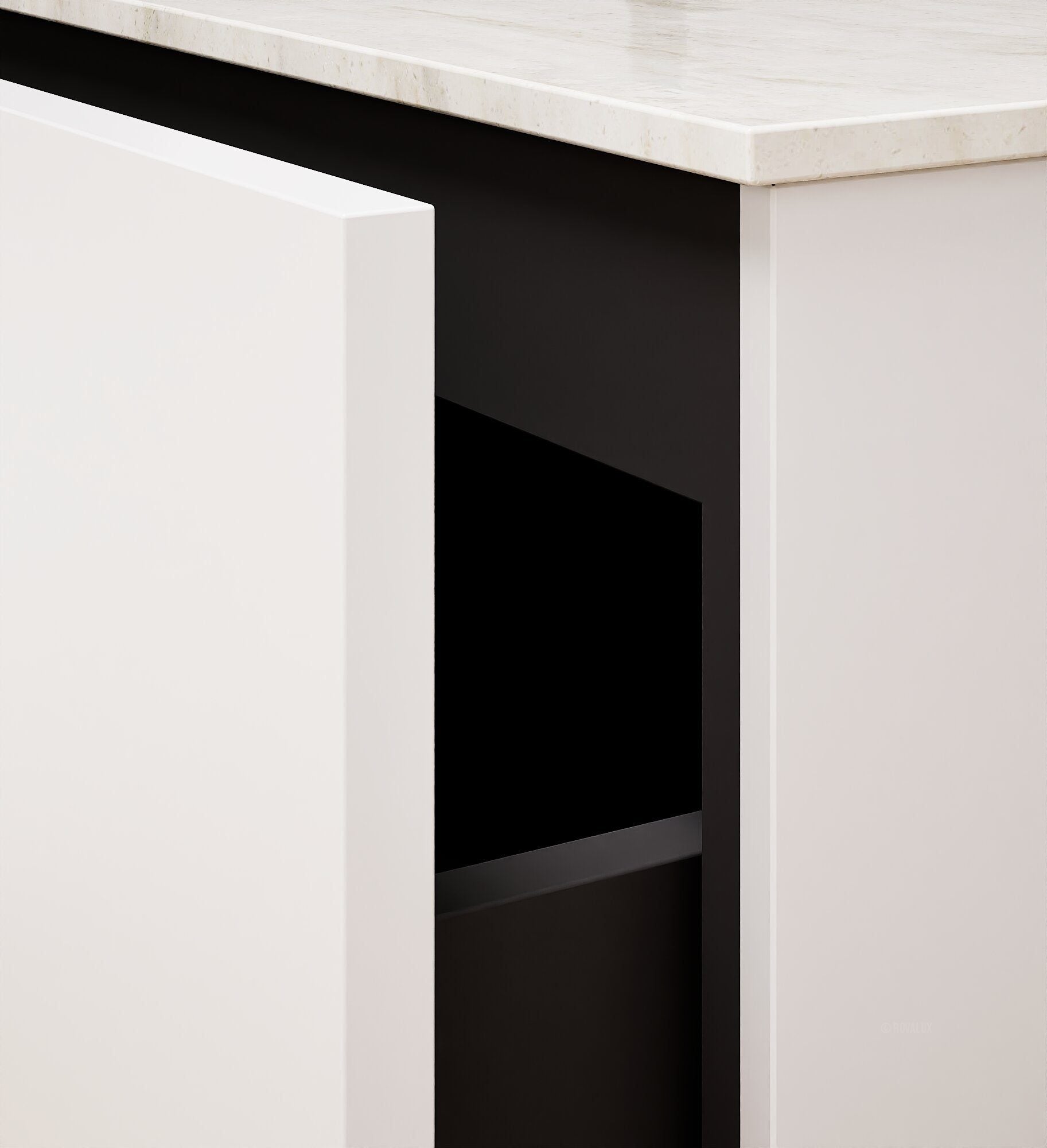 Alba – Corian® Basin Unit with 2 Drawers - Rovalux