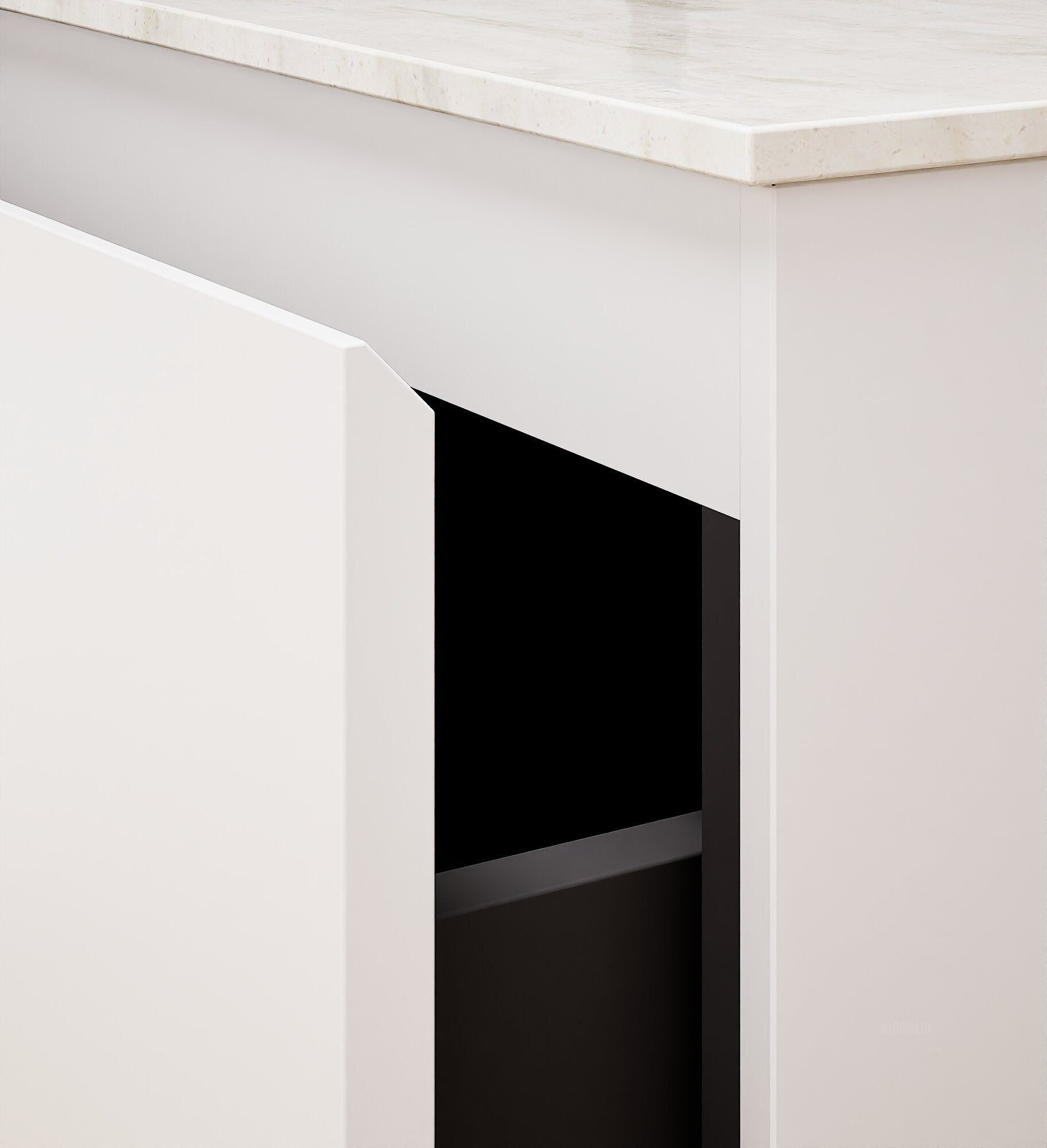 Alba – Corian® Basin Unit with 2 Drawers - Rovalux