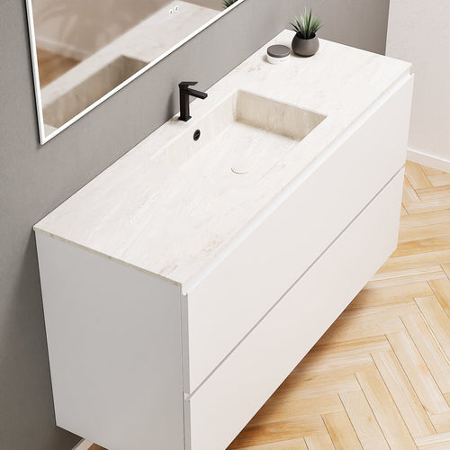 Alba – Corian® Basin Unit with 2 Drawers - Rovalux