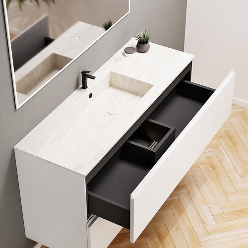 Alba – Corian® Basin Unit with 2 Drawers - Rovalux