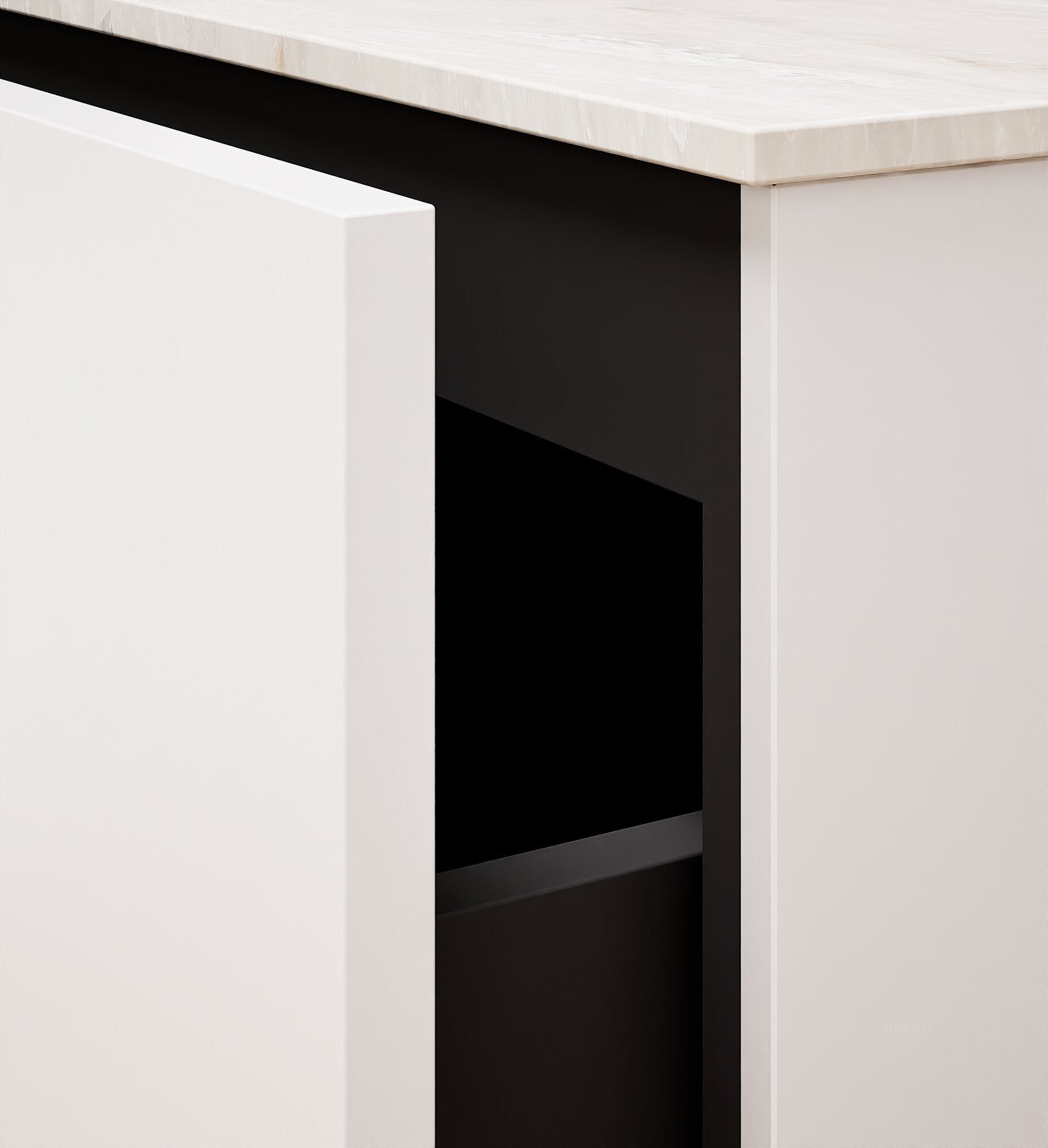 Alba – Corian® Basin Unit with 2 Drawers - Rovalux